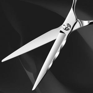 Ciseaux de coiffure professionnels en acier inoxydable 440C, lame tranchante, manche moyen, pour droitiers, ciseaux de coupe de cheveux - Product Image 4