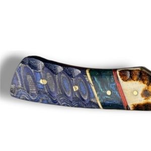Cuchillos de Caza para Exteriores, Hechos a Mano, con Hoja de Damasco, Mango Cómodo, Diseño de Hoja Fija Resistente para Camping y Bushcraft - Product Image 4