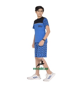 <b>Boys</b> Capri Set Wholesale Summer 2pcs Set Outfits Wholesale Designer Checker Trouser and Tshirt Online Shopping Super Sale India - Product Image 5