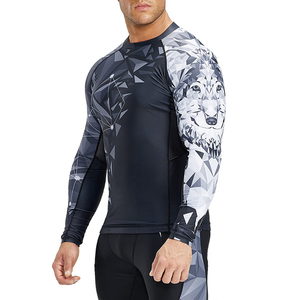 New Customized Design Top Demanded Rash Guard High Quality Rash Guard Long Sleeve Manufacturer Breathable OEM Rash Guard for Men - Product Image 2