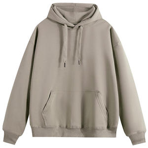 Sweat à capuche épais pour homme en coton, personnalisable avec impression et broderie, coupe oversize, à enfiler, uni - Product Image 5