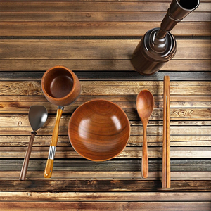 Vente en gros Polaris Agri Ensemble d'ustensiles de cuisine 5 pièces en bambou naturel durable personnalisable avec poignée en bois - Product Image 1