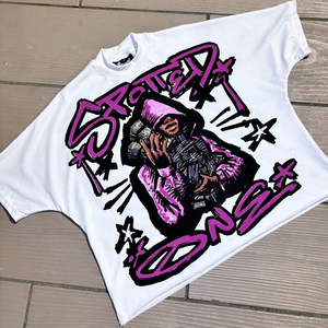 Camisetas Personalizadas para Hombre con Hombros Caídos, Impresión DTG, 100% Algodón, Ropa Urbana Premium, Moda Estadounidense, Verano, Marca Privada, OEM, ODM - Product Image 3