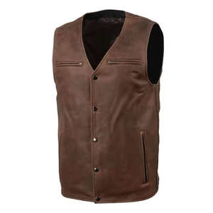 Chaleco de Motociclismo de Cuero Genuino para Hombre, Talla Grande, Resistente al Viento, Personalizado y Protector, Tendencia 2026 - Product Image 3