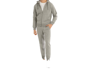 Men's Gray Lightweight Sweatpants with Elastic Waist Casual Joggers Breathable Knitted Cotton Flat Front Solid Winter Wear - Product Image 3