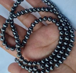 Perlas de Diamante Moissanita Negra de 6.50 MM, Corte AAA Facetado, para Joyería - Product Image 1