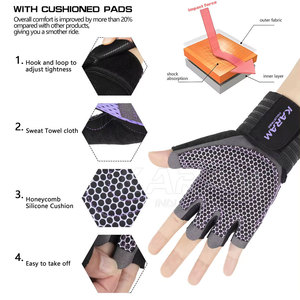 New Arrival Stock Half Finger Leather Gym Gloves for Unisex Fitness Exercise Wear Custom Design High Quality in Wholesale Price - Product Image 4