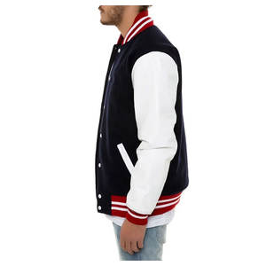 แจ็คเก็ตวาร์ซิตี้คุณภาพสูงแบบสั่งทำพิเศษสำหรับผู้ชาย แขนหนัง สไตล์เบสบอล วินเทจ แจ็คเก็ตเลตเตอร์แมน - Product Image 3