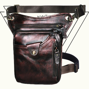 Sac banane en cuir vintage haut de gamme entièrement personnalisable, unisexe, avec fermeture éclair, marron, pour usage quotidien décontracté - Product Image 5