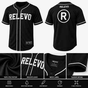 Impression par sublimation, nouvelle saison, vente en gros, maillot de baseball brodé antibactérien 100% polyester pour hommes - Product Image 1
