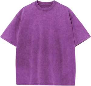 เสื้อยืดโอเวอร์ไซส์ผ้าฝ้าย 100% ล้างสีแบบแอซิดวอช สำหรับผู้ชาย ทรงหลวม หนานุ่ม สไตล์สตรีทแวร์ ป้องกันรอยยับ ป้องกันรังสียูวี พิมพ์ลายซิลค์สกรีน - Product Image 4