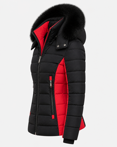 Chaqueta Acolchada de Invierno OEM, Extremadamente Cálida, Transpirable, con Capucha de Piel, Impermeable, Resistente al Viento, Ropa Exterior Térmica para Mujer - Product Image 5