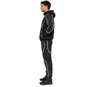 Chándal ligero de nailon para hombre, transpirable, resistente al viento, ropa deportiva atlética, fabricante de ropa personalizada OEM ODM, traje de nailon - Product Image 2