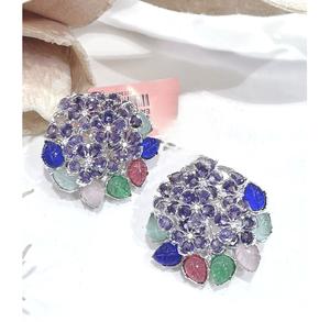 Encantadores Pendientes de la Mejor Calidad con Brillo Deslumbrante, Pendientes de Tuerca Fusion para Mujeres y Niñas, para un Look Nocturno, para Fiestas, a la Moda - Product Image 1