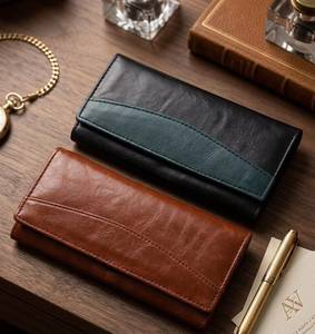 Premium Leather Long Wallet for Women Stylish PU Leather Long Wallet with Elegant Design Luxury Long Wallet for <b>Men</b> Premium - Product Image 1