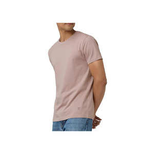 Camiseta de Algodón Lisa para Hombre, Manga Corta, Cuello Redondo, Corte Regular, Color Sólido, Tejido Jersey Informal - Product Image 3