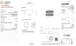 Diamante Cultivado en Laboratorio con Certificación IGI, 1.60 Quilates, Corte Radiante, Claridad VVS2, Color D, CVD, para Regalo de Boda Premium - Product Image 2