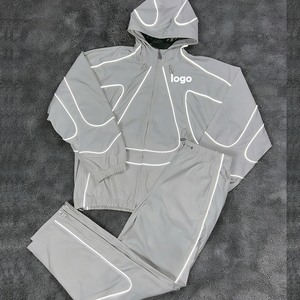 ชุดวอร์มโพลีเอสเตอร์ไนลอนสำหรับผู้ชาย 2 ชิ้น ชุดกีฬาแบบกำหนดเอง เสื้อกันลมสะท้อนแสง ชุดวอร์มผู้ชาย สตรีทแวร์ ชุดกีฬา - Product Image 1