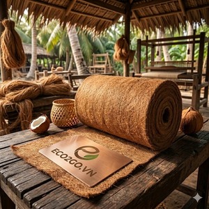 Alfombra de Fibra de Coco Tejida a Mano con Estampado Animal Eco2go Vietnam, Base Antideslizante Gruesa para Uso en Exteriores - Product Image 1