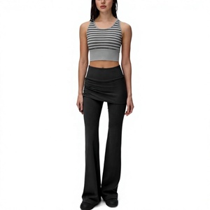 Pantalon de yoga taille haute pour femme, effet push-up, très élastique, sans couture, longueur intégrale, en Spandex/Nylon, tendance TikTok - Product Image 2