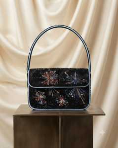 Pochette de mariée perlée avec broderie et sangles, motif bonbon, sac à main de soirée pour femme de haute qualité et mignon - Product Image 3
