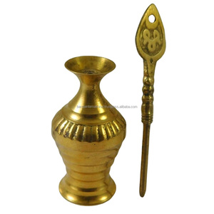 High Quality Brass <b>Eyeliner</b> Pot With Stick Surmedani Polish Finished For Surma Storage Bottle Is Used Eye Makeup - Product Image 1