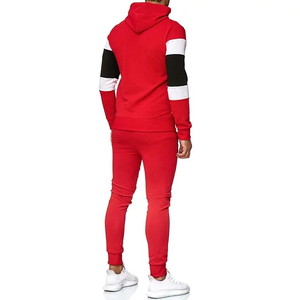 Conjunto de Sudadera con Capucha y Pantalón de Chándal Casual de Invierno para Hombre, Personalizable, con Paneles y Cremallera, de Forro Polar, 100% Algodón Poliéster, Estilo Urbano, Ajuste Delgado - Product Image 6