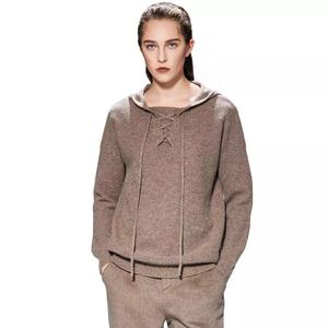 Sudadera con capucha deportiva para mujer, Jersey de punto de Cachemira y lana suave, informal, a la moda - Product Image 1