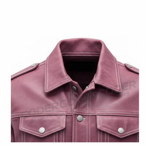 Veste en cuir d'agneau véritable personnalisée de qualité supérieure, prix d'usine, nouveau design tendance, lavée, avec fermeture éclair, pour l'hiver, pour hommes - Product Image 4