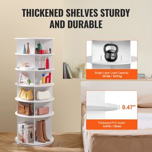 Scarpiera Girevole a 6 Livelli a 360 Gradi, Espositore Girevole 3D per Scarpe, Carosello Portascarpe Lazy Susan - Categoria Prodotto: Scarpiere - Product Image 5