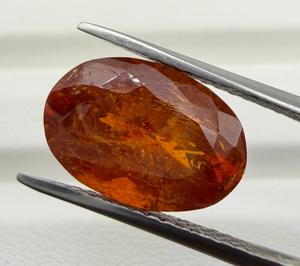 Piedra Preciosa Natural de Espesartita, Corte Ovalado, 9.14 Quilates, Color Naranja, para Joyería, Anillo, Colgante, Piedra de Nacimiento, Coleccionista - Product Image 1