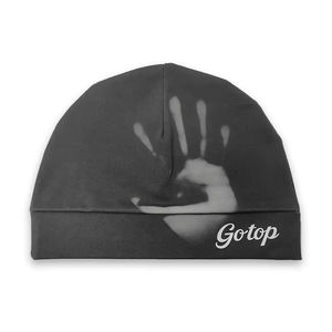 Gorro Deportivo de Punto con Logotipo Reflectante de Silicona Personalizable, Diseño de Leopardo y Calavera, Acrílico, 22 cm - Product Image 3