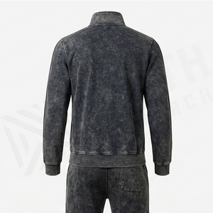 Conjunto de Chándal Personalizado para Hombre, con Capucha, Ajustado, de Alto Gramaje, Estampado, de Secado Rápido, con Efecto Lavado Ácido, para Entrenamiento y Gimnasio - Product Image 2
