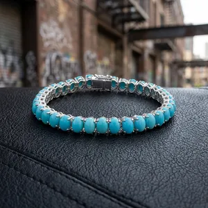 Pulsera de Turquesa en Plata de Ley 92.5 KLSB-20633 - Product Image 6