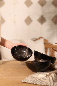 Horn Bowl Fruit <b>Dinnerware</b> India Finish Decorative Horn Trinket Bowl <b>Dinnerware</b> Natural Crafts Hand Carved Party Durable - Product Image 4