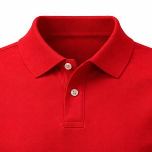Polo de Manga Corta Rojo para Hombre, Estilo Casual, Color Sólido, Tejido de Punto, Corte Regular - Product Image 6