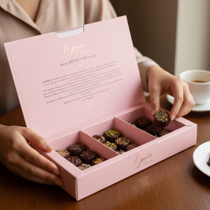 Caja de Regalo Vacía para Frutos Secos de Lujo |   Estuche para Guardar Nueces y Frutos Secos para Regalos Festivos con Tapa Transparente - Product Image 1