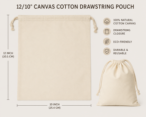 Simple 100% Cotton <b>Canvas</b> <b>Drawstring</b> <b>Bag</b> Medium Eco-Friendly Reusable Daily Use Shopping Custom Logo - Product Image 2