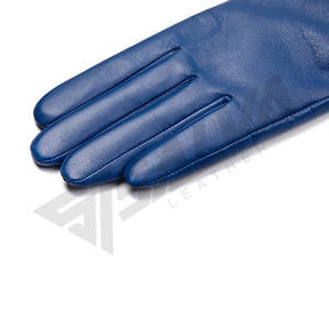 Gants en cuir pour femme, 100% cuir véritable, gants d'hiver noirs, gants chauds pour femme - Product Image 5
