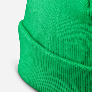 Unisex Solid <b>Green</b> Acrylic <b>Beanie</b> Ribbed Knit Winter Hat Casual Style 56-58CM Adult Size - Product Image 5