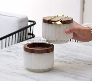 Elegantes Tazones de Mármol Hechos a Mano, Ecológicos, Duraderos, de Piedra Natural, Decoración Moderna y Lujosa para Servir en la Cocina, Diseño Único y Estilizado - Product Image 1