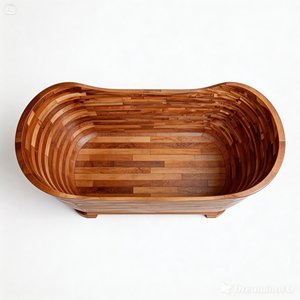 Bañeras Rectangulares de Madera de Teca, Fabricadas en Indonesia, Ergonómicas, Ecológicas, para Interiores y Exteriores, Ideales para Hoteles, en Oferta - Product Image 3