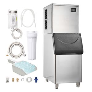 Macchina Commerciale per Produzione Ghiaccio 550LBS/24H, Capacità 330.7LBS, Contenitore Grande, Attrezzatura Refrigerante Automatica per Cucine Commerciali - Product Image 1