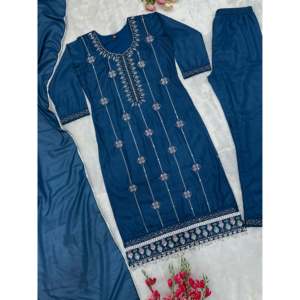 Pantalon de soirée pour femmes de créateur Ensemble Dupatta avec broderie Moti Work - Product Image 5