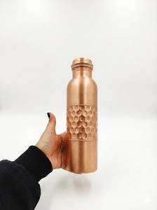 Brightly Copper Vintage Office <b>Cup</b> with Polished Finish 950ml Drinking Water Bottle for Business Use Hand Grip - Product Image 2