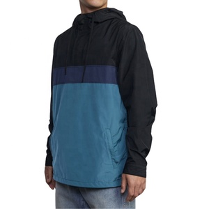 Men's Casual Wholesale Sportswear Jackets Color <b>Block</b> Pullover Nylon Outdoor Waterproof Windbreaker Hood Zipper Plus Size Track - Product Image 5
