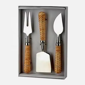 Table Ready Stainless Steel Cheese <b>Knife</b> Set <b>Sharp</b> Cutting Tools <b>Kitchen</b> Dining Serving Kit - Product Image 1