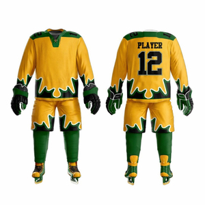 Conjunto de Uniforme de Hockey sobre Hielo Sublimado Personalizado para Hombre, Jersey y Pantalones de Poliéster Transpirable, Kits de Hockey para Entrenamiento de Invierno, OEM - Product Image 1