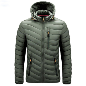 Veste matelassée longue pour homme, personnalisée, chaude, en toile jacquard, avec col montant zippé, style tapisserie, très vendue - Product Image 2