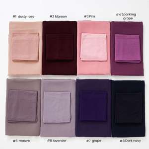 SIDDIQUI HOSINEX – Nouveaux hijabs, foulards et châles traditionnels musulmans pour femmes en coton et mousseline, motif uni, séchage rapide, longueur longue - Product Image 3